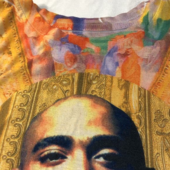 Unique Tupac Shakur Tee T-Shirt Ladies L 2014 Tupac brand - Picture 8 of 9
